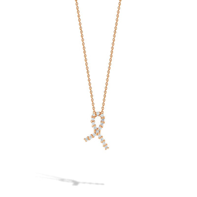 Roberto Coin Tiny Treasures Rose Gold Diamond Hope Pendant Necklace - Roberto Coin product