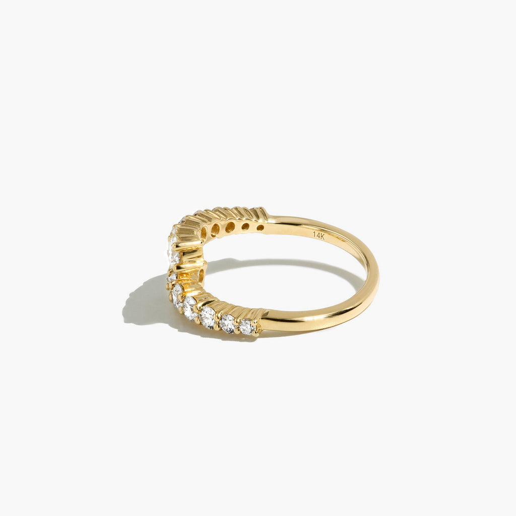 Private Label Diamond Cross-Over Ring in 14K White Gold