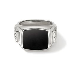 John Hardy Black Onyx Signet Ring
