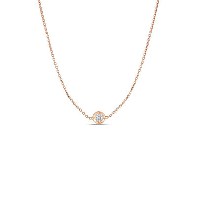 Roberto Coin Diamonds By The Inch Rose Gold Single Diamond Pendant Necklace - Roberto Coin product