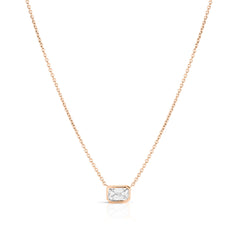 Roberto Coin Diamonds By The Inch 0.35ctw East-West Emerald Cut Diamond Bezel Necklace