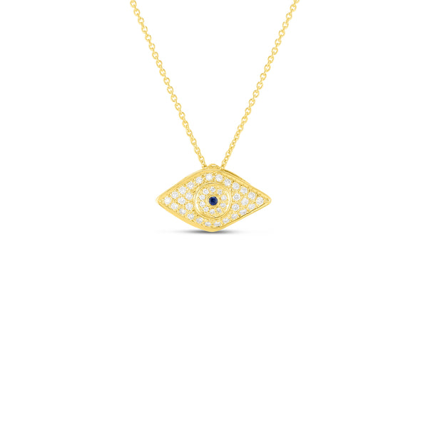 Roberto Coin Evil Eye Blue Sapphire Necklace