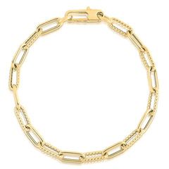 Roberto Coin Fluted Paper Clip Link Bracelet