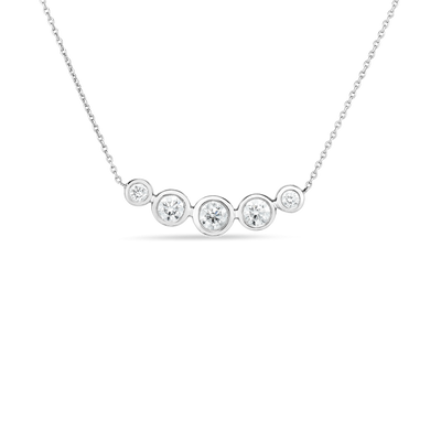 Roberto Coin Diamonds by the Inch Five Diamond Bezel Necklace - Roberto Coin product