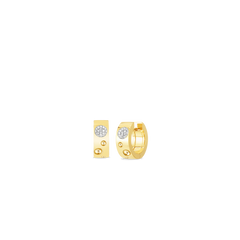 Roberto Coin Pois Moi Luna Diamond Huggie Earrings