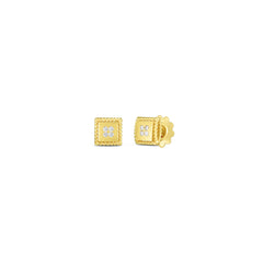 Roberto Coin Princess Diamond Square Studs