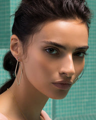 Roberto Coin White Gold Classic Diamond Square Hoop Earrings