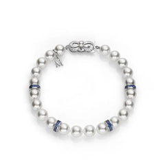 Mikimoto Ocean Akoya Pearl & Sapphire Rondells Bracelet
