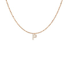 EF Collection Diamond Initial Charm in Yellow gold