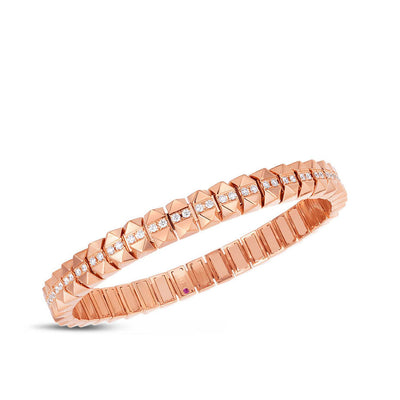 Roberto Coin Obelisco Flex Diamond Bangle in Rose Gold - Roberto Coin product