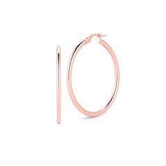 Roberto Coin Rose Gold 35mm Hoop Earrings