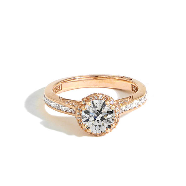 Tacori Dantela Round Halo Pavé Engagement Ring Setting