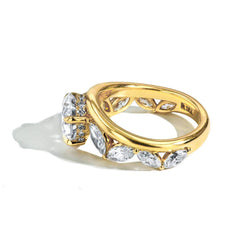 Robert Pelliccia Marquise Bloom Hidden Halo Engagement Ring Setting