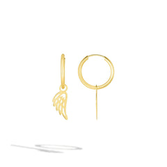 Men's Dangle Hoop Angel Wing Earring