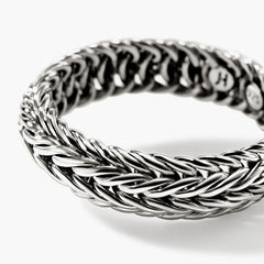 John Hardy Kami Silver Chain Band Ring