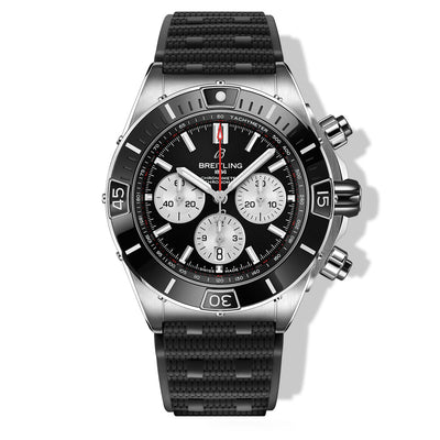 Breitling Black Super Chronomat B01 on Black Rubber - Breitling product