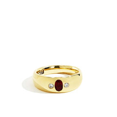 Robert Pelliccia Ruby and Diamond Men's Ring