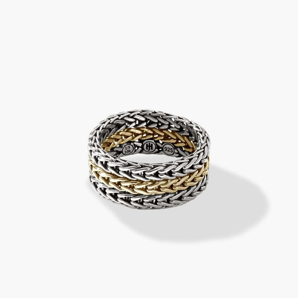 John Hardy Classic Chain 18K Gold & Silver 9mm Ring, RZ900949X