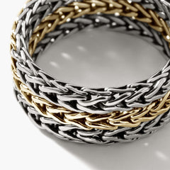 John Hardy Rata 18K Gold & Silver 9mm Ring