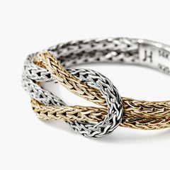 John Hardy Love Knot Two-Tone Chain Ring