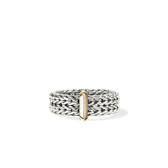 John Hardy Icon Link Two-Tone 6mm Bar Ring