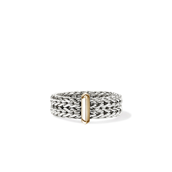 John Hardy Icon Link Two-Tone 6mm Bar Ring
