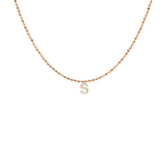 EF Collection Diamond Initial Charm in Yellow gold