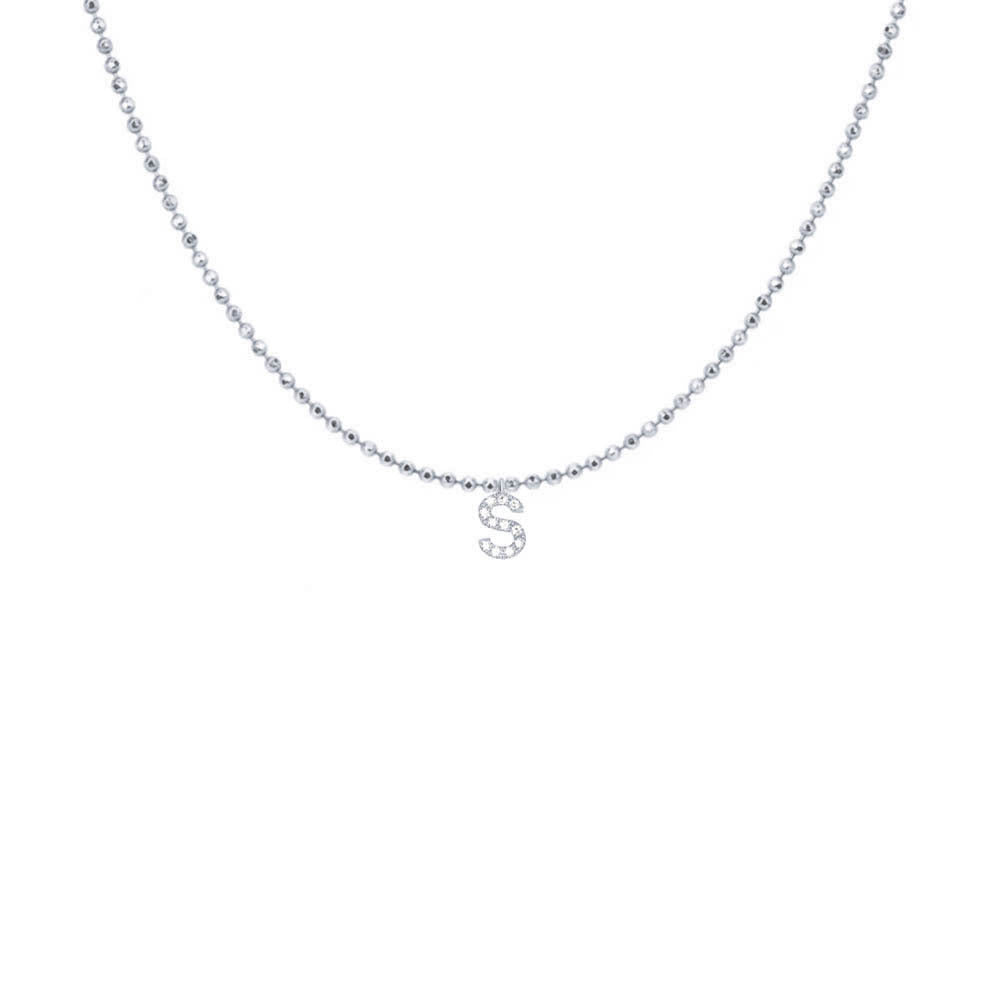 EF Collection Diamond Initial Charm in Yellow gold