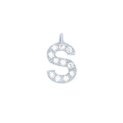 EF Collection Diamond Initial Charm in Yellow gold