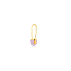 EF Collection Light Pink Enamel Safety Pin Earrings