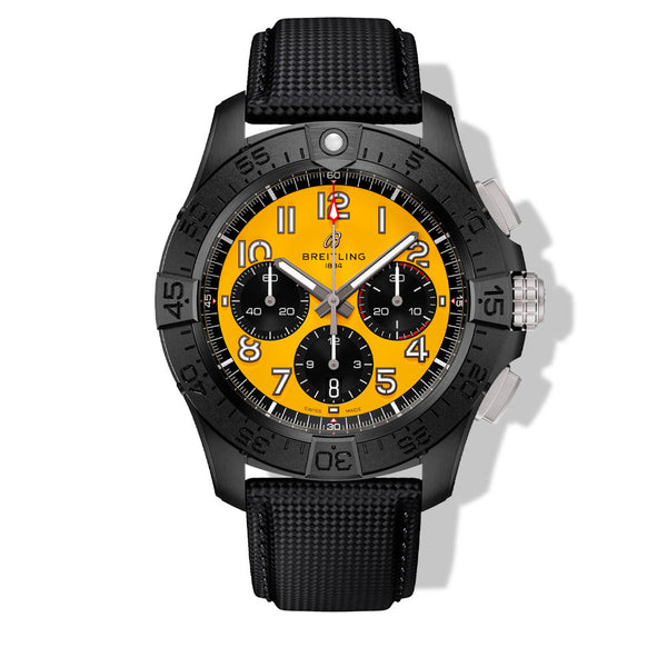 BREITLING 1884 イエロー/ブラック モデル BREITLING Avenger Chronograph 44 Watch, Night Mission Yellow Dial