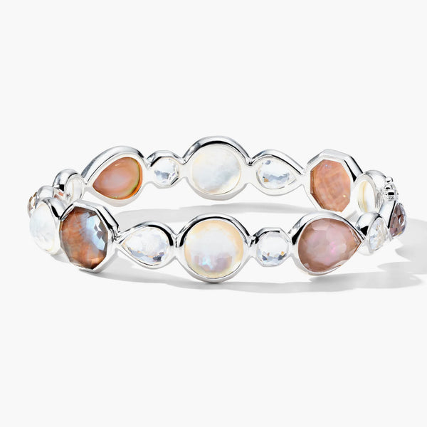 Ippolita Rock Candy Sabbia Multi-Stone Hinged Bangle in 925 