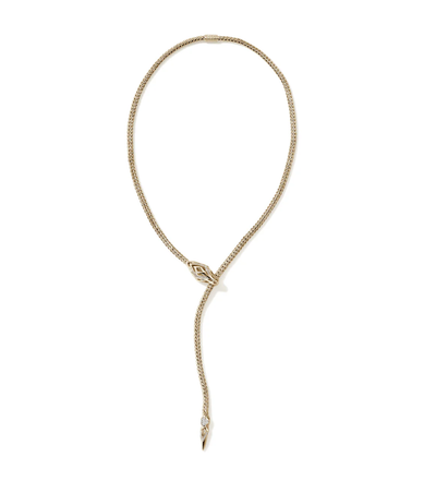 John Hardy Naga Diamond Lariat Necklace in Yellow Gold - John Hardy product