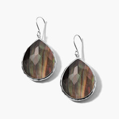 Ippolita Rock Candy Large Crystal and Black Shell Doublet Teardrop Earrings