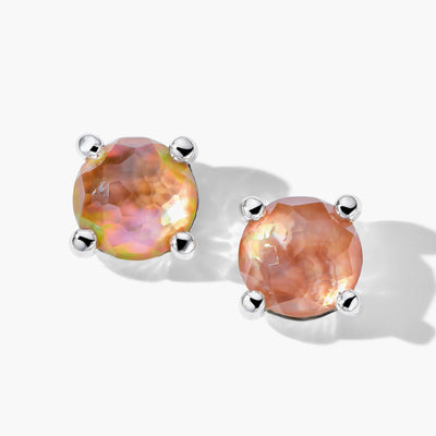 Ippolita Rock Candy Mini Crystal and Brown Shell Doublet Stud Earrings - Ippolita product