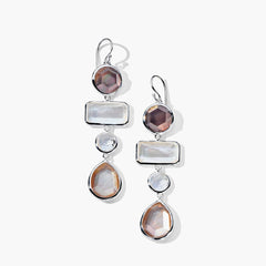 Ippolita Rock Candy Large Mixed-Cut 4-Tier Drop Earrings in Sabbia