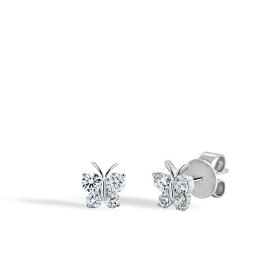 Diamond Butterfly Stud Earrings - Private Label product