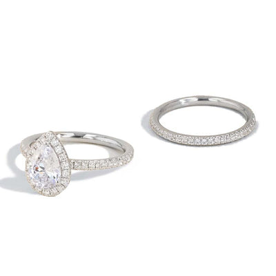 The Halo Pavé Set Engagement Ring - Private Label product