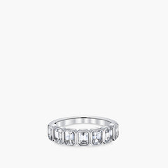 Seven Stone Emerald Diamond Eternity Band