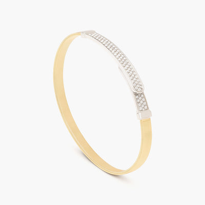 Marco Bicego Masai 18K Yellow Gold Coil and Diamond Pavé Thin Bangle Bracelet - Marco Bicego product