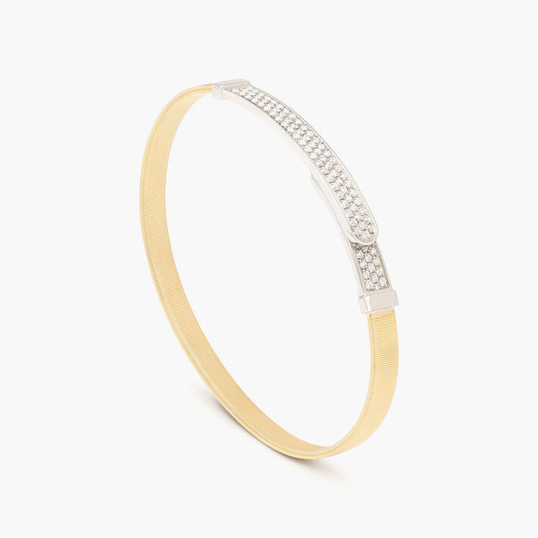 Marco Bicego Masai 18K Yellow Gold Coil and Diamond Pavé Thin