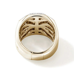 John Hardy Men's Diamond Pave Signet Ring in 14K Gold
