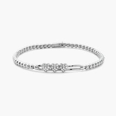 Hulchi Belluni Tresore Gold Diamond Heart Stretch Bracelet