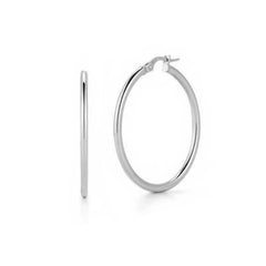 Roberto Coin White Gold 35mm Hoop Earrings