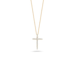 Roberto Coin Tiny Treasures Rose Gold Cross Pendant Necklace