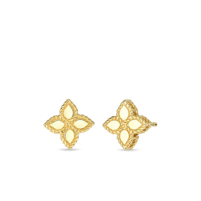 Roberto Coin Princess Flower Yellow Gold Small Stud Earrings - Roberto Coin product
