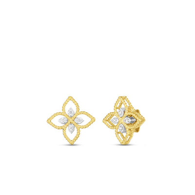 Roberto Coin Princess Flower Small Open Diamond Earrings - Roberto Coin product
