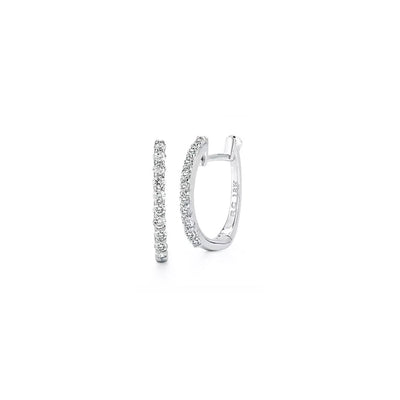Roberto Coin White Gold Diamond Hoop Earrings .20ctw - Roberto Coin product