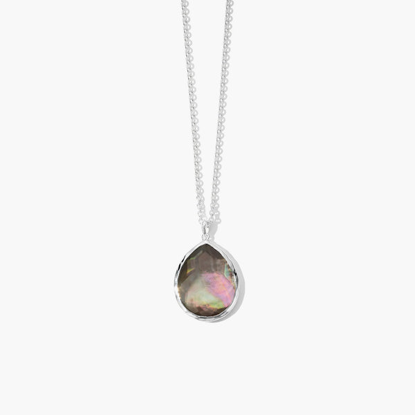Ippolita Rock Candy Large Black Shell Doublet Teardrop Pendant Necklace