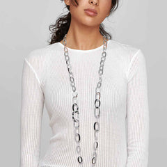 Ippolita Classico Roma Links Long Chain Necklace in Sterling Silver